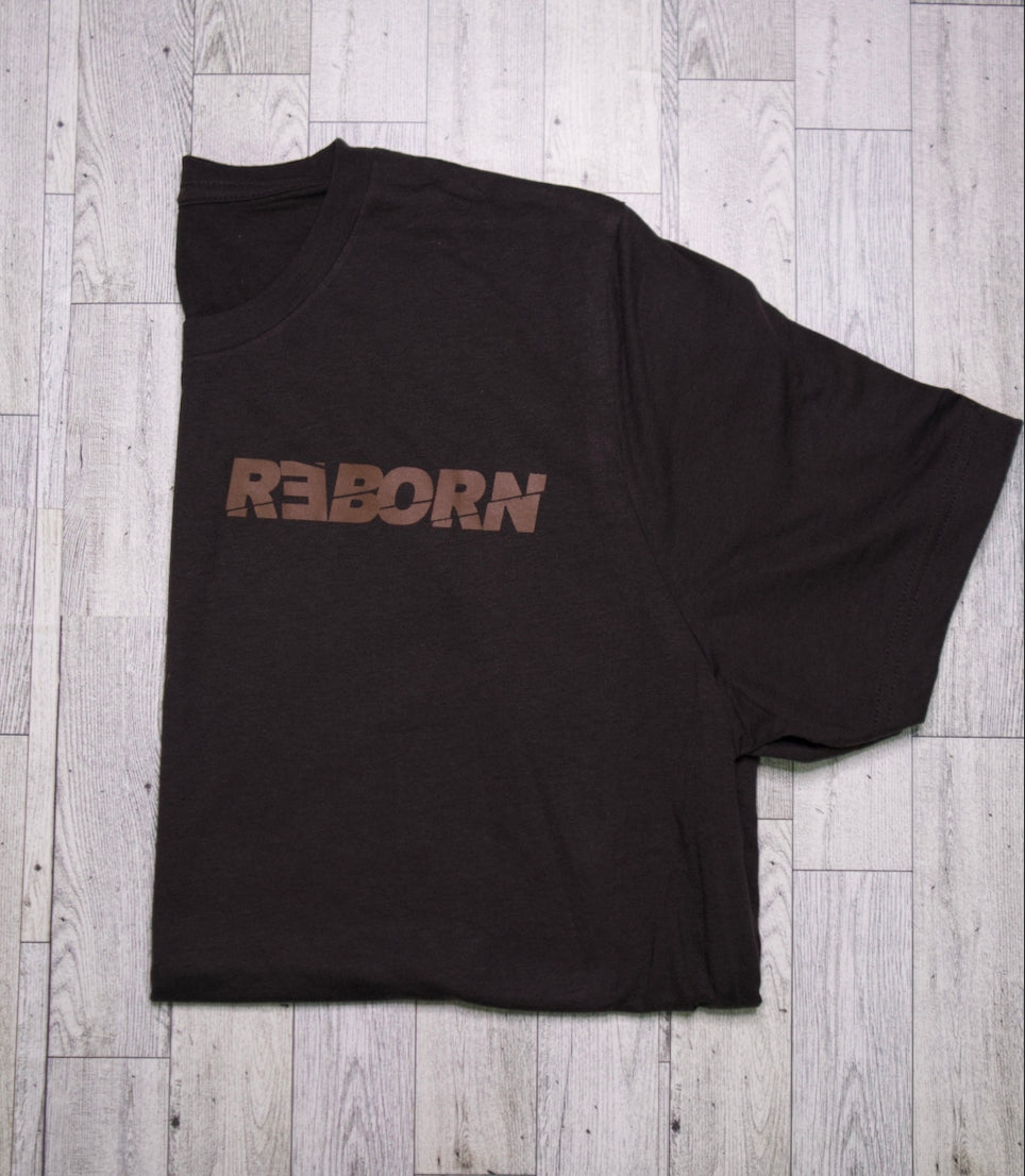 MELANIN - REBORN TRADEMARK T-SHIRT - ESPRESSO