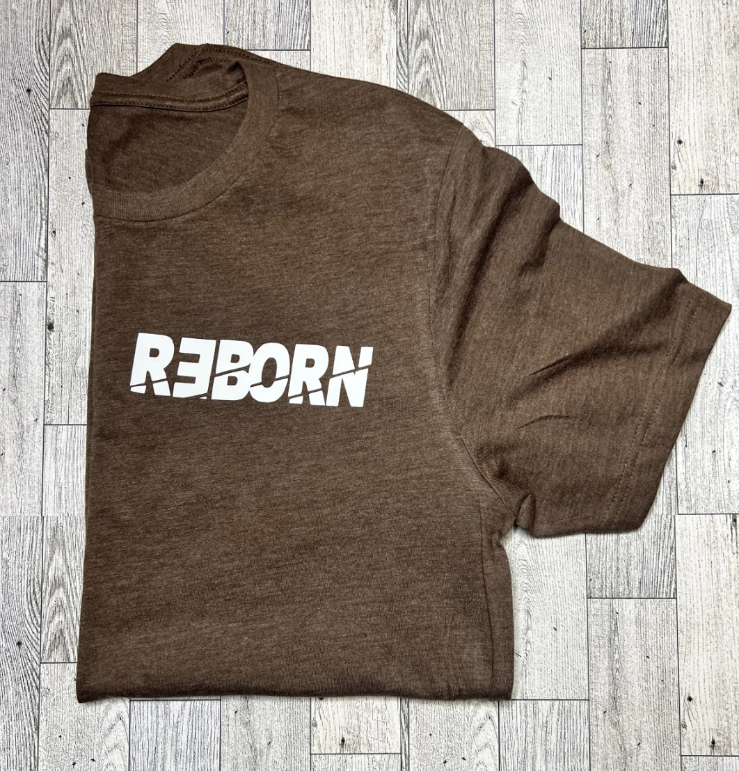BASICS - REBORN TRADEMARK T-SHIRT - BROWN