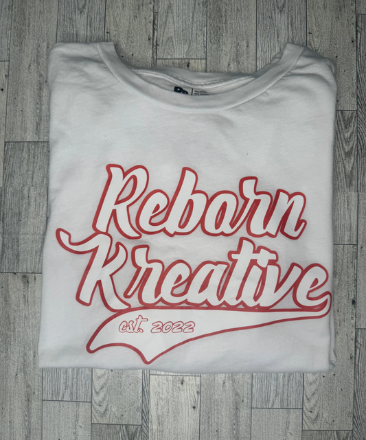 VARSITY - REBORN KREATIVE LONG SLEEVE T-SHIRT - WHITE